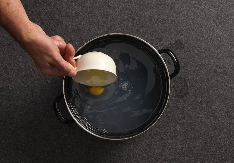 Ei, Wasser, Tasse, Topf, Hand