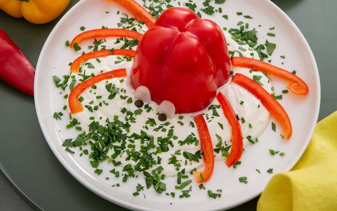 Paprika, Paprikakrak, Radieschen, Petersilie