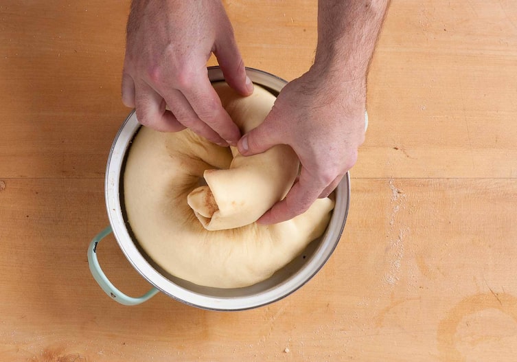 Kärtner Reindling, Reinling, einrollen, Teigrolle, Ostern