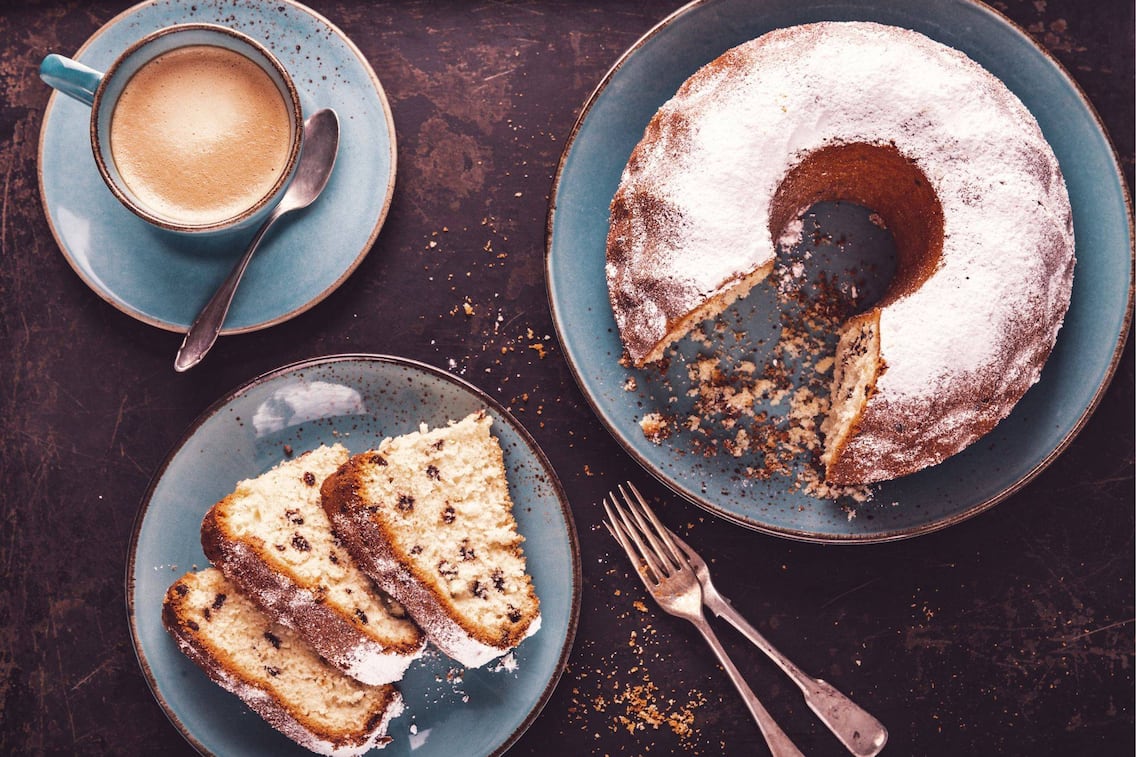 Rezept, Kaffeelikör-Gugelhupf, Tasse Kaffee