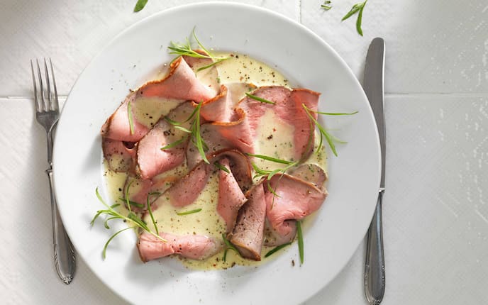 Kalbsbraten mit Estragon Mayonnaise (Bild: Eisenhut & Mayer)