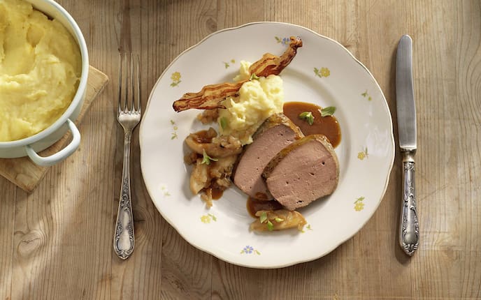 Kalbsleber aus dem Rohr (Bild: Eisenhut & Mayer)