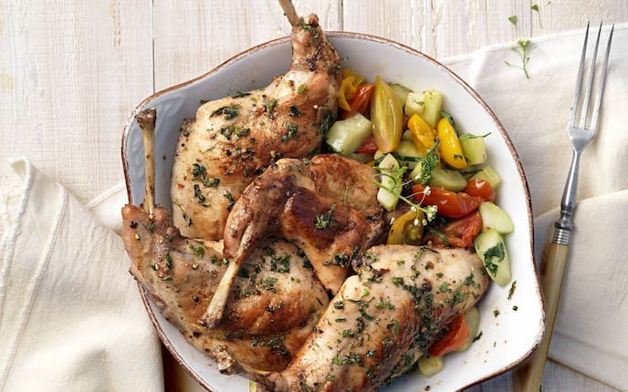 Kaninchenkeule mit Hirtentäschel (Bild: Eisenhut & Mayer)