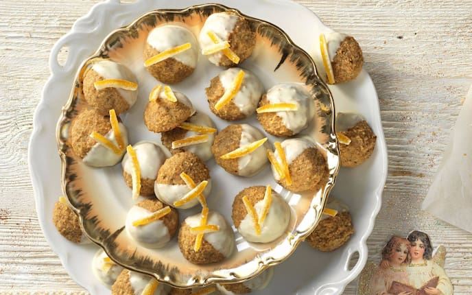 Maronikugeln, Kekse, Plätzchen, Weihnachten, Orangenzesten, Schokolade, Servus Rezept
