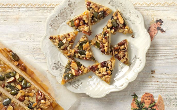 Nussecken, Honigkaramell, Kekse, Plätzchen, Weihnachten, Servus Rezept