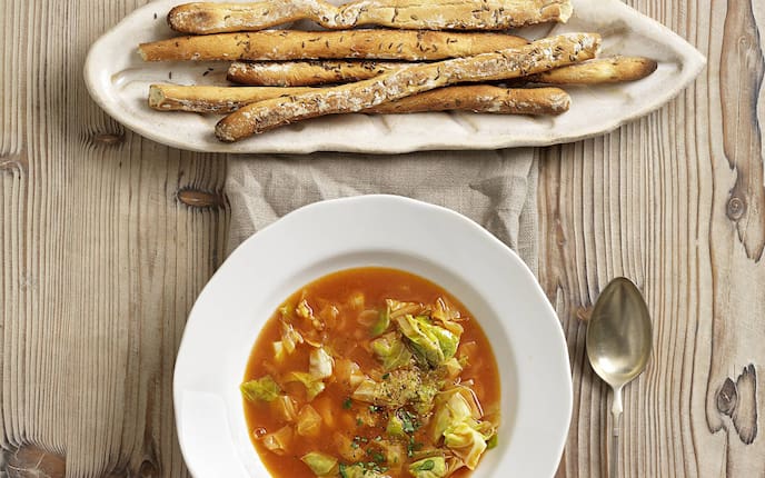 Krautsuppe, Kraut, Suppe, Brotstangerl, Gebäck, Servus Rezept