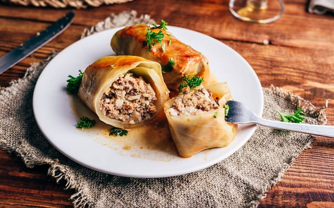 Krautwickel mit Faschiertem, Rezept