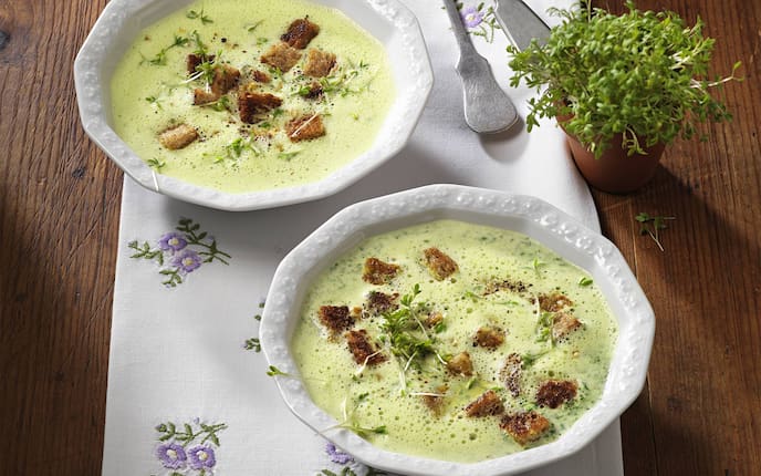 Kresse, Rahmsuppe, Cremesuppe, Suppe, Vorspeise, Servus Rezept
