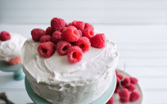 Topfen, Torte, Himbeeren, Nachspeise, Servus Rezept