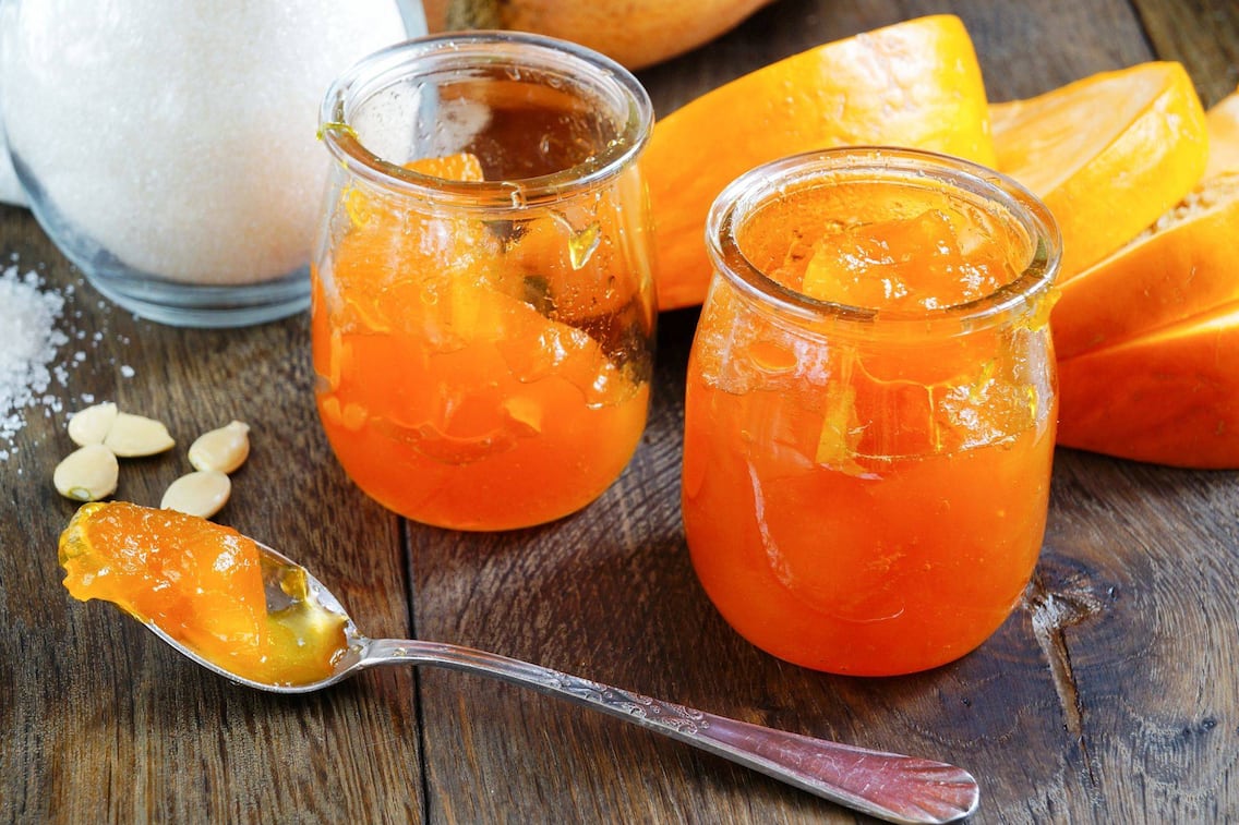 Kürbis, Orange, Marmelade, Eingemachtes, Einmachglas