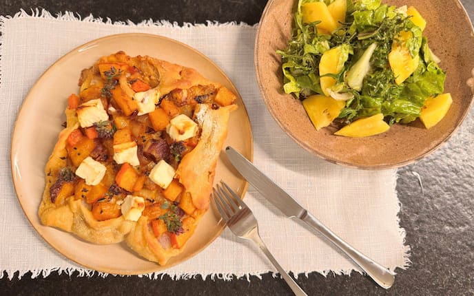 Kürbis, Kürbis-Galette, Herbstküche, Hokkaido