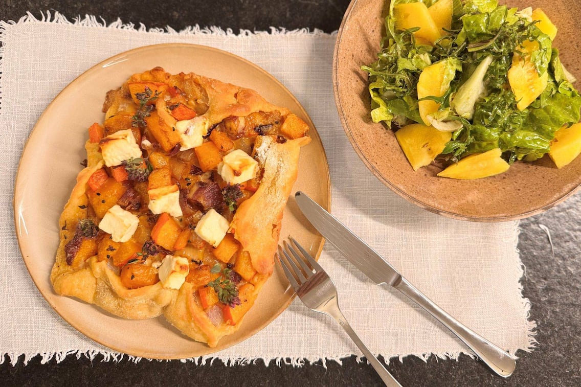 Kürbis, Kürbis-Galette, Herbstküche, Hokkaido