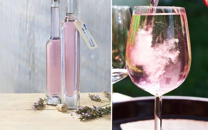 Lavendelsirup ist einfach selbst gemacht und verzaubert durch seine lila Farbe.