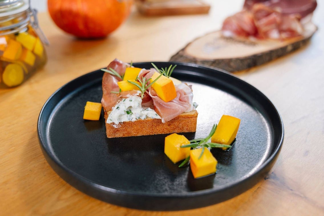 Linsenbrot, Jause, Schinkenspeck