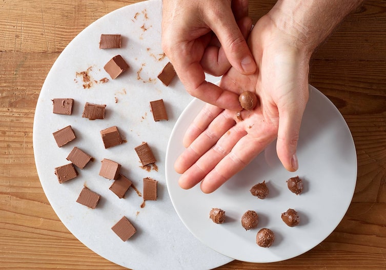 Mozartkugeln, Marzipankugeln, Rezept, Nougat, Schritt 1