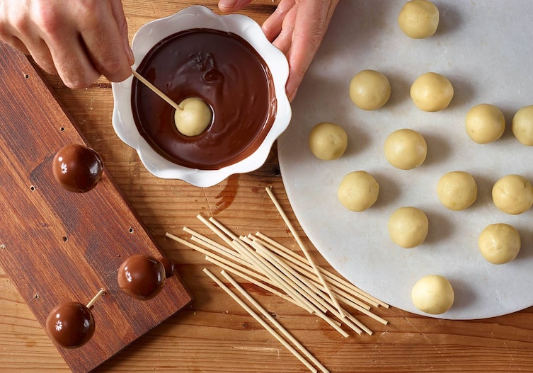 Rezept, Marzipankugeln, Mozartkugeln, Schokoschicht