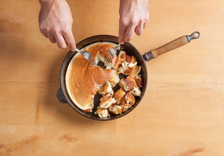 Teig, Gabeln, Pfanne