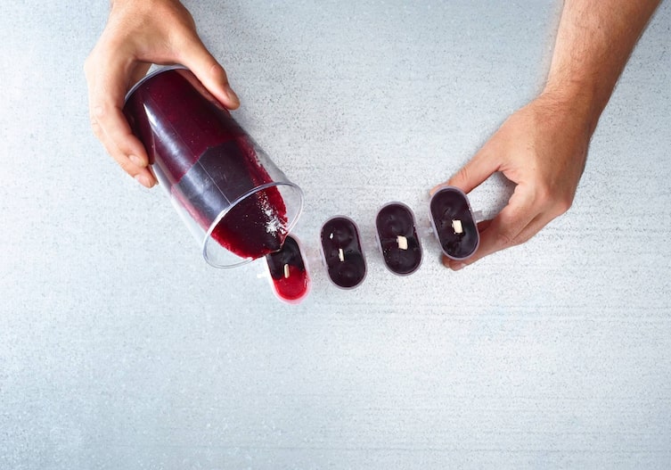 Brombeeren, Brombeerpüree, Eisförmchen