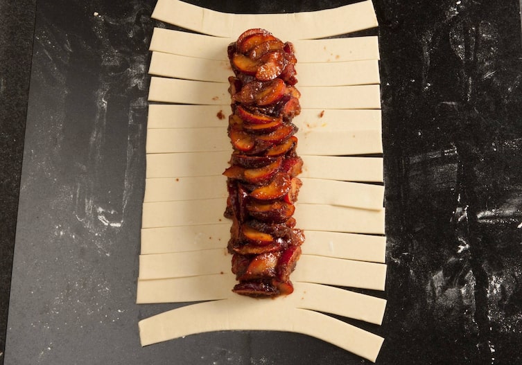 Blätterteigstrudel, Pflaumen, Blätterteig, Pflaumen