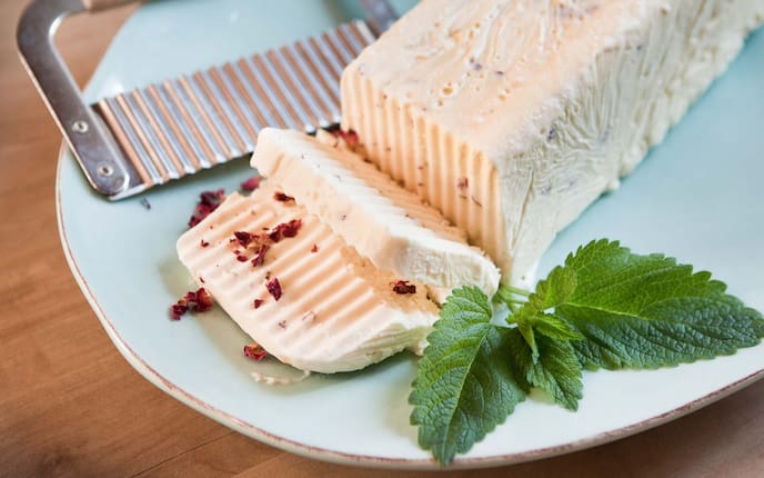 Rosenparfait, Minze, Teller