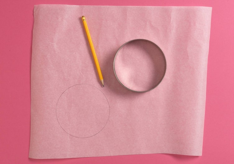 Eisstanitzel, Backpapier, Kreisform, Bleistift