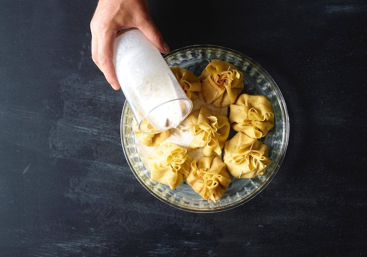 Sauce, Palatschinkensackerl, Auflaufform