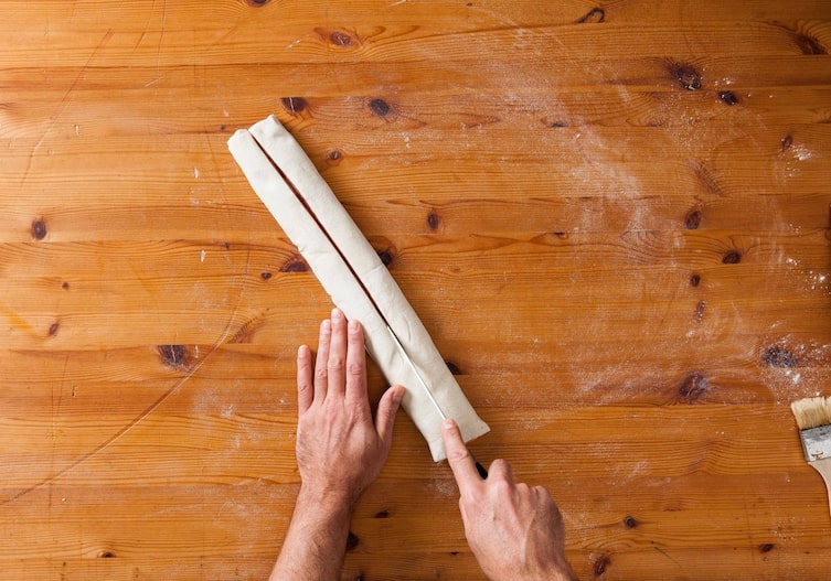 Blätterteigrolle, Messer