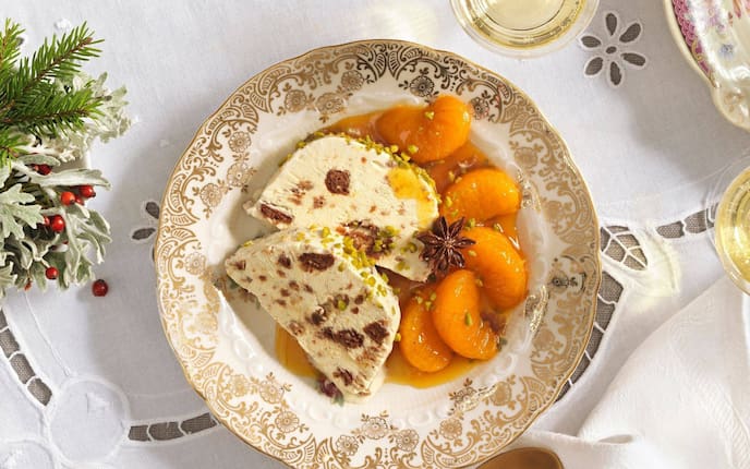 Parfait, Mandarinenkompott, Lebkuchen, Nachspeise, Festessen, Weihnachten, Servus Rezept