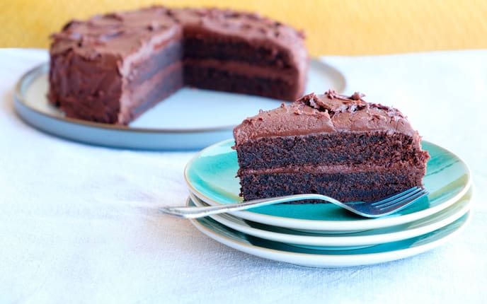 Torte, Teller, Gabel, Schokolade, Kuchen