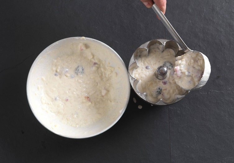 Reis Trauttmansdorff, Gartenbeeren, Puddingform, Schöpfkehle