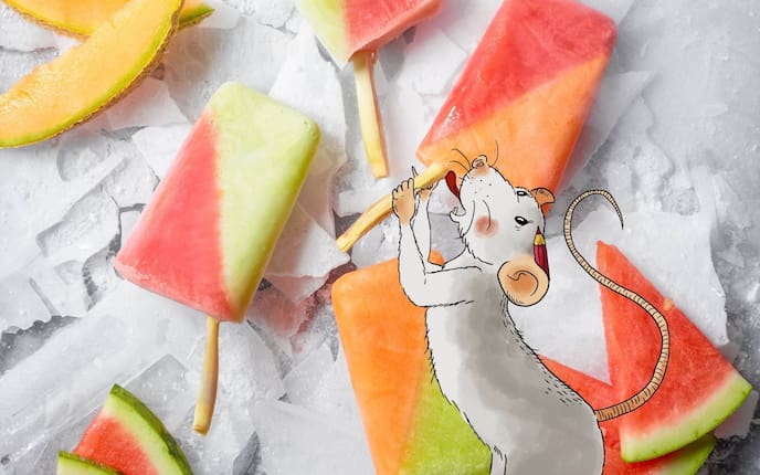 Eis, Schlecker, Farben, Melone, Wassermelone