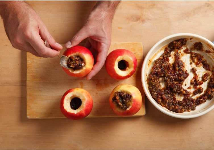 Bratapfel, Apfel, Füllung, Dörrzwetschken