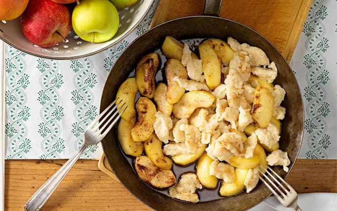 Omas Kochbuch, Rezept, Apfelspatzen