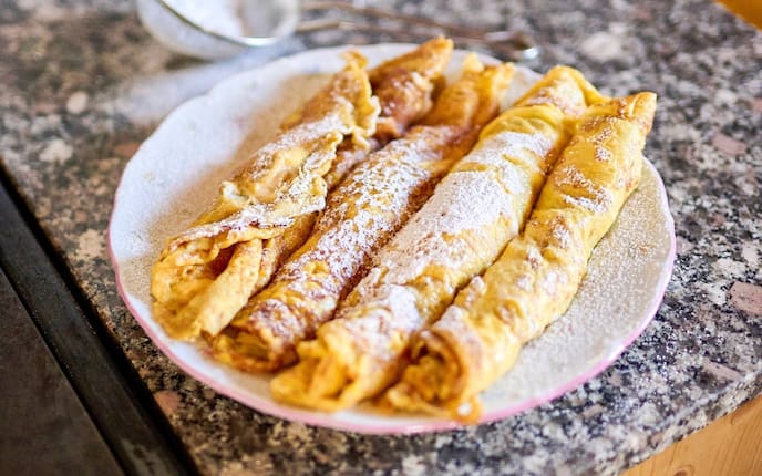 Topfenpalatschinken, Rezept, Paula Bründl, Nachspeise