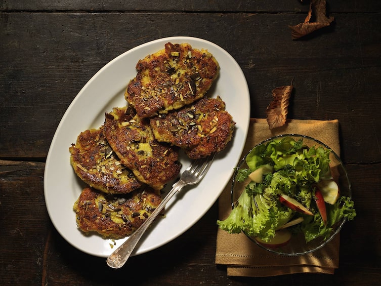 Polentalaibchen, grüner Salat, vegetarisch, Hauptspeise, Servus Rezept