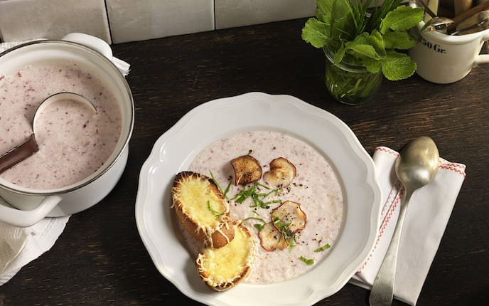 Radieschensuppe mit Käse (Bild: Eisenhut & Mayer)