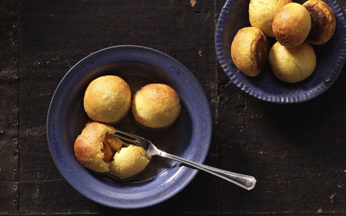 Reinknoan, Zwetschken, Marillen, Brandteigknödel, Knödel, Süßspeise, Nachspeise, Servus Rezept