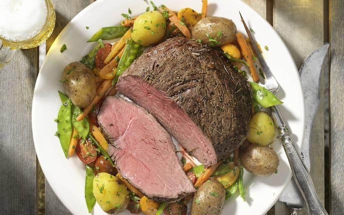 Rinderhüfte, Braten, Fleisch, Rezept