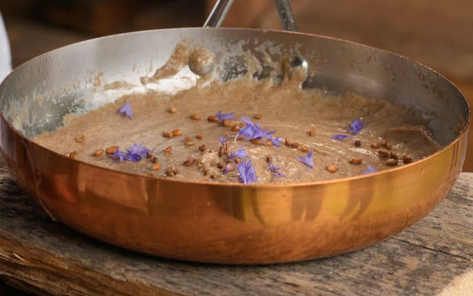 Roggenmuas, Paula Bründl, Pustertaler Bergküche, Pfanne