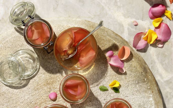 Rosengelee, Rose, Rezept, Dessert
