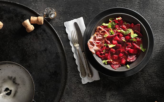 Rote-Rüben-Eintopf, Rüben-Eintopf, Rote Bete-Eintopf, Rote Rüben-Rezept, Rote Rüben, Rote Bete, Eintopf mit roten Rüben, Servus-Rezept