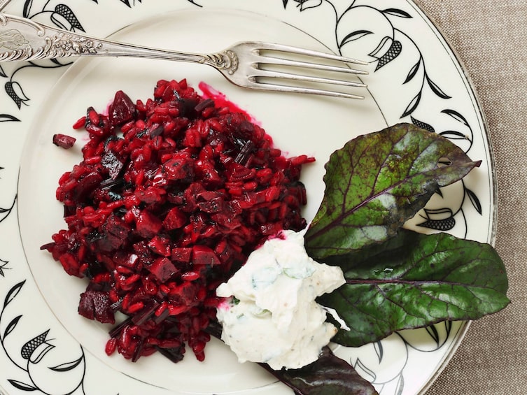 Rote Rüben, Risotto, Reis, Sauce, Salat, Hauptspeise, vegetarisch, Servus Rezept