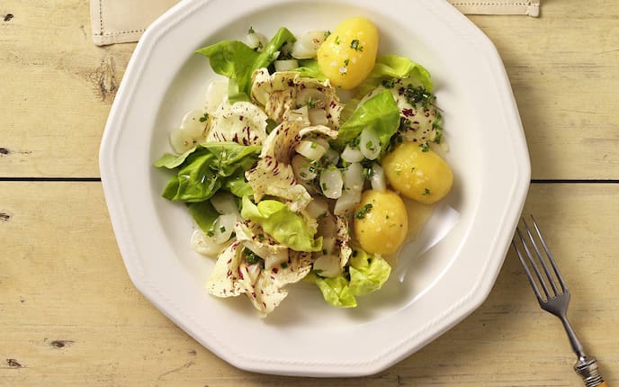 Erdäpfel, Salat, Petersilie, Rezept