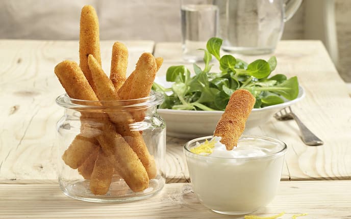 Schwarzwurzeln, gebacken, frittiert, Vogerlsalat, Rezept, Dip, Sauce