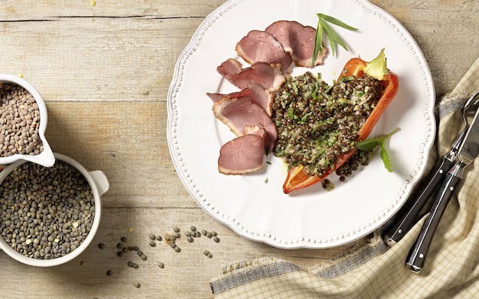 Senflinsen auf Paprika (Bild: Eisenhut & Mayer)