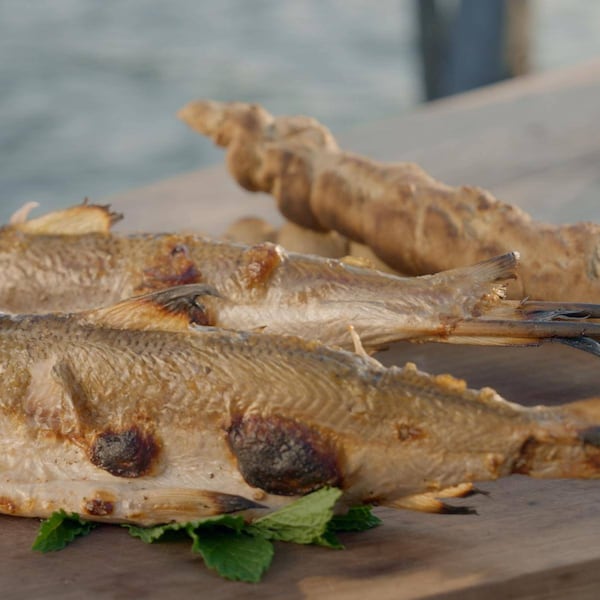 Steckerlfisch, Steckerlbrot, Kürbiskernmayonnaise, Paula Bründl, Weißensee