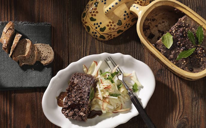 Maibock, Sulz, Kernöl, Kohlrabi, Rezept