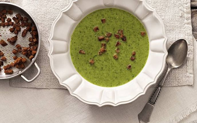 Fastensuppe mit Bohnen und Brunnenkresse, Fastensuppe, Fasten, Suppe, Bohnen, Brunnenkresse, Servus Rezept