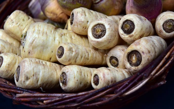 Petersilie, Karotten, Sellerie, Korb