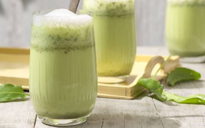 Suppe, Glas, Milchschaum, Servus Rezept